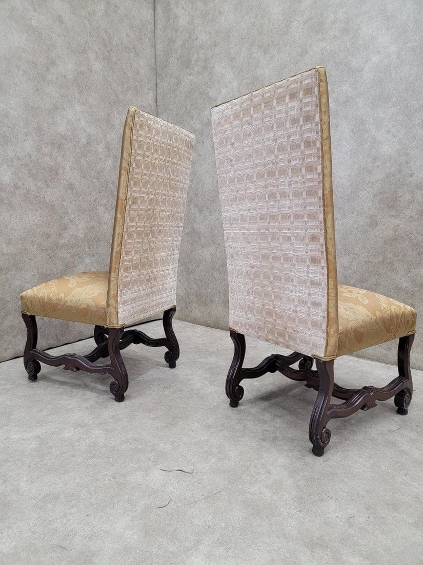 Vintage Italian Regency Style High Back Dinning Chairs - Set of 8 - 8