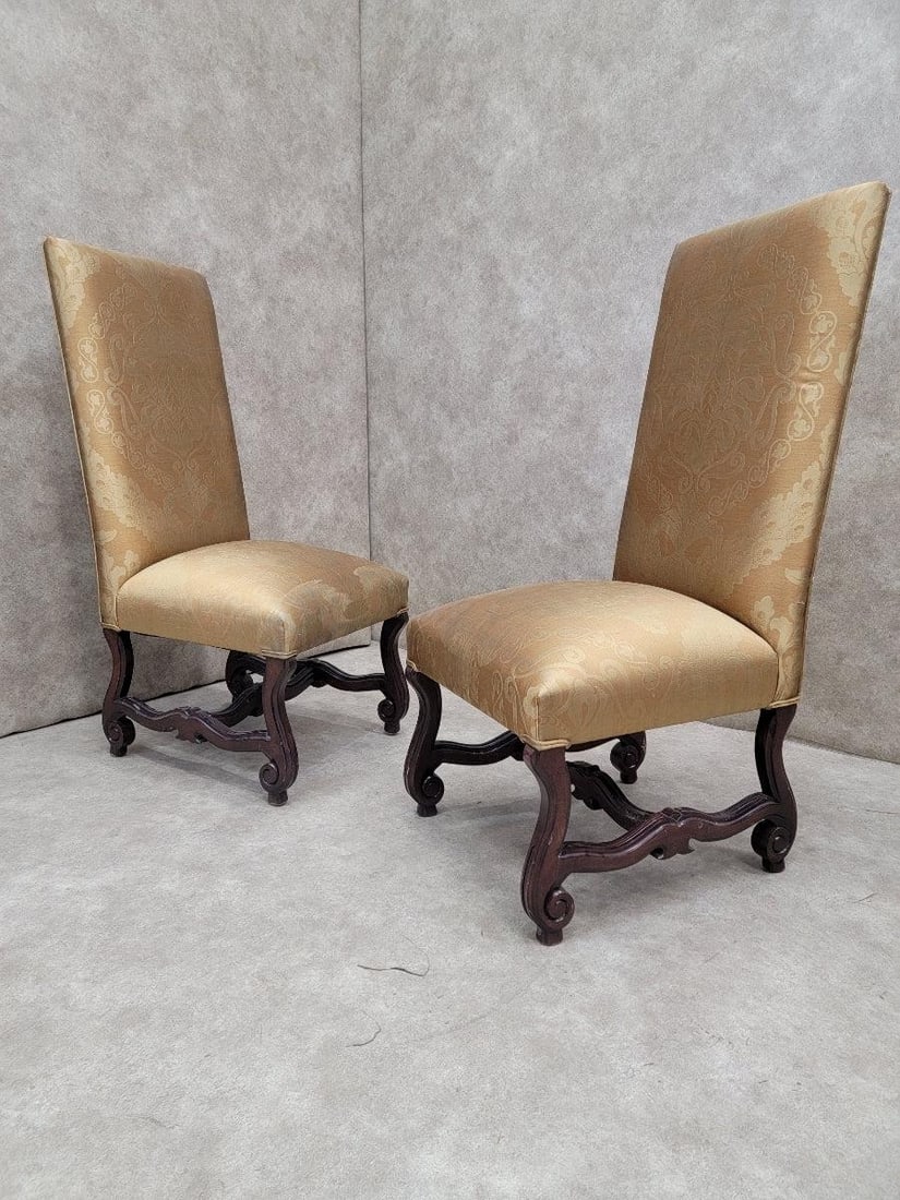 Vintage Italian Regency Style High Back Dinning Chairs - Set of 8 - 9