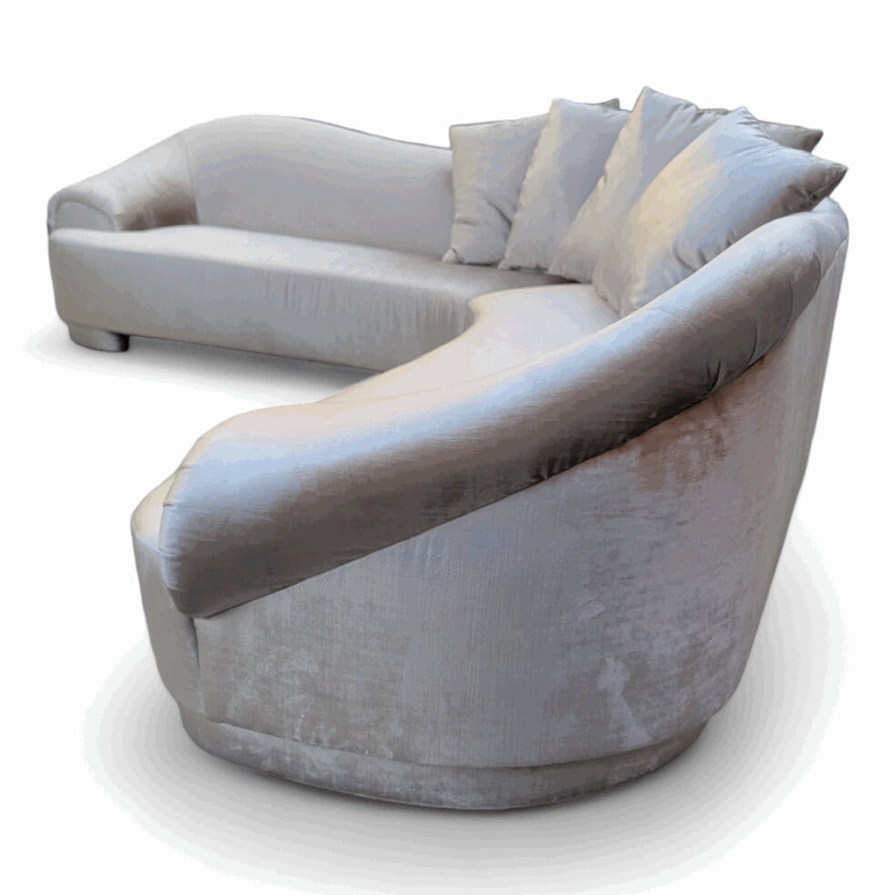 Postmodern Sectional Sofa By Carsons Newly Reupholstered - 3