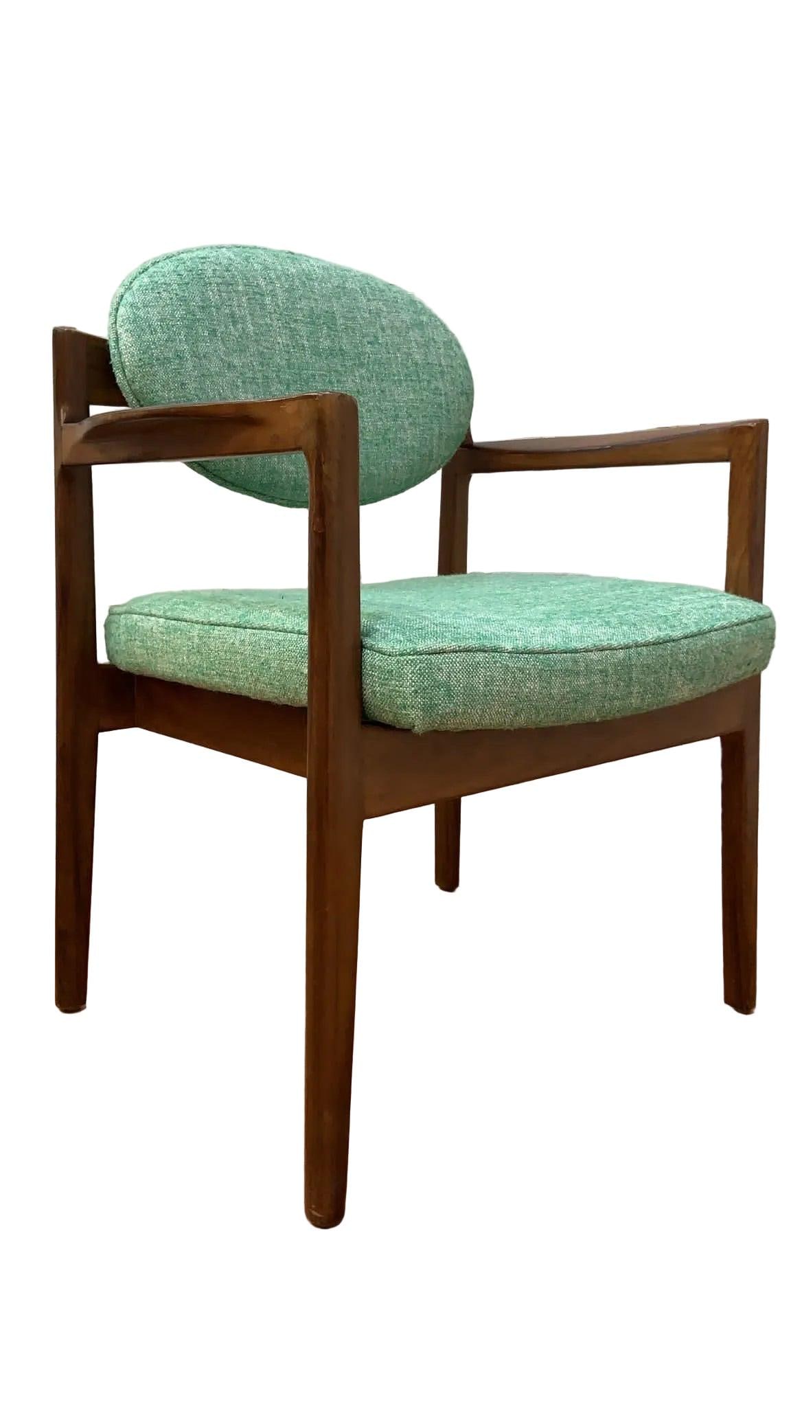 MCM Oval Back Chairs by Jens Risom Newly Reupholstered - Pair - 5