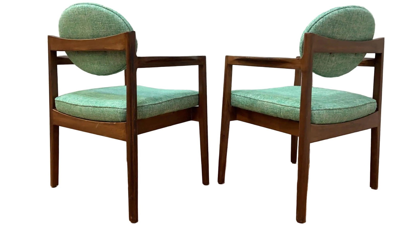 MCM Oval Back Chairs by Jens Risom Newly Reupholstered - Pair - 6
