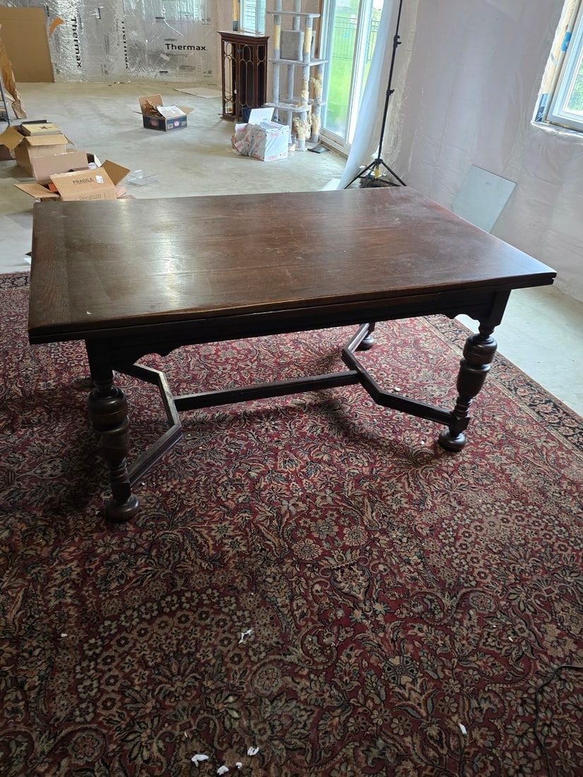 Jacobean Revival Oak Drop Leaf Table - 3