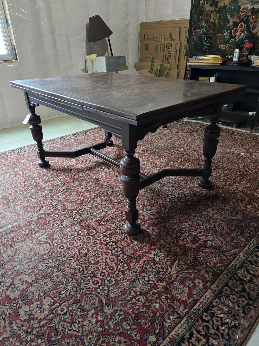 Jacobean Revival Oak Drop Leaf Table - 4