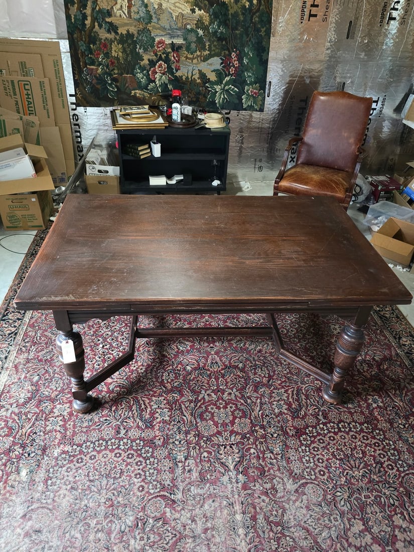 Jacobean Revival Oak Drop Leaf Table - 5