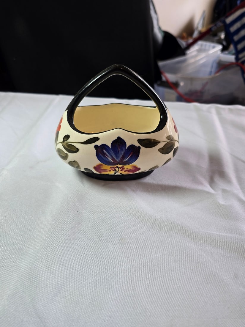 Vintage Hand-Painted Ceramic Tureen with Ladle - 2