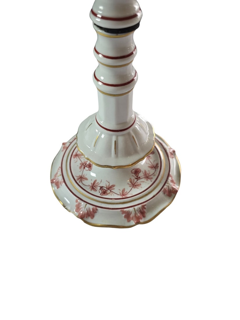 Porcelain Floral Five-Light Candelabra - 2