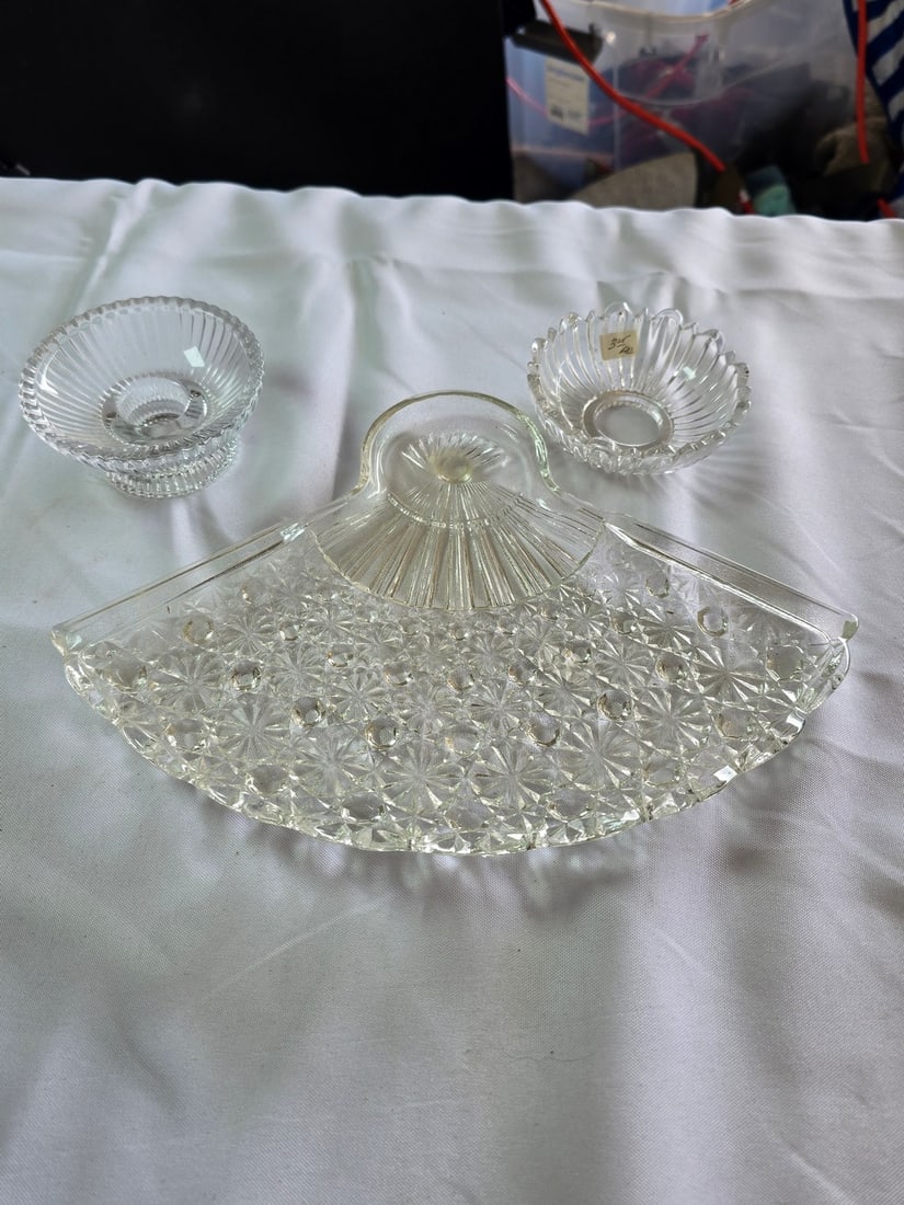 Collection of Assorted Pressed and Cut Glassware - 7