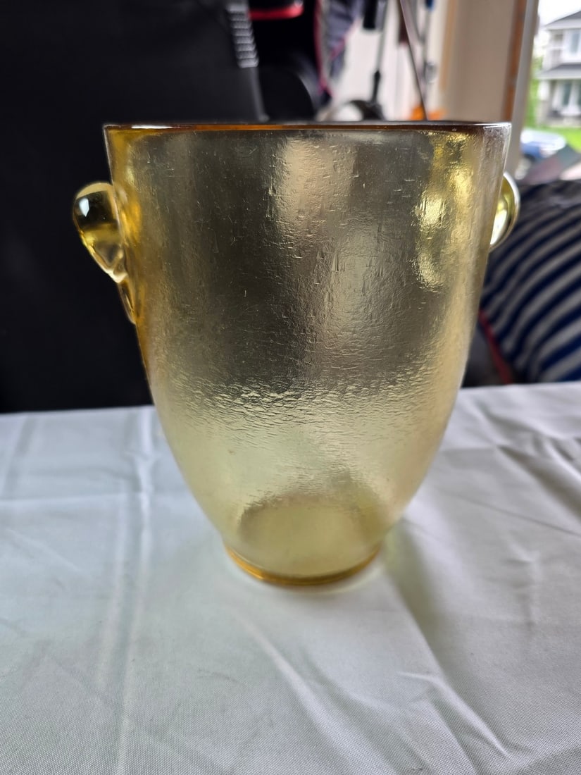 Pair of Amber Glass Pitchers - 2