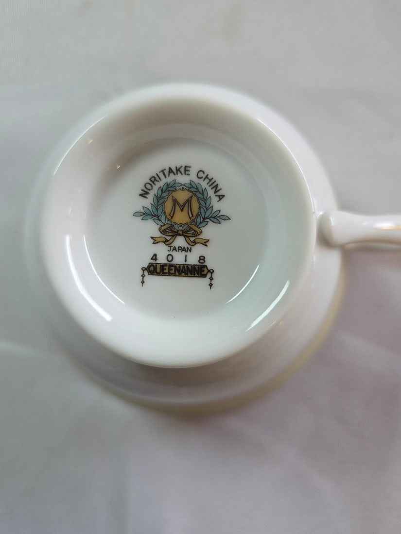 Noritake "Queen Anne" and "Parkside" Porcelain Teacups and Saucers - 4