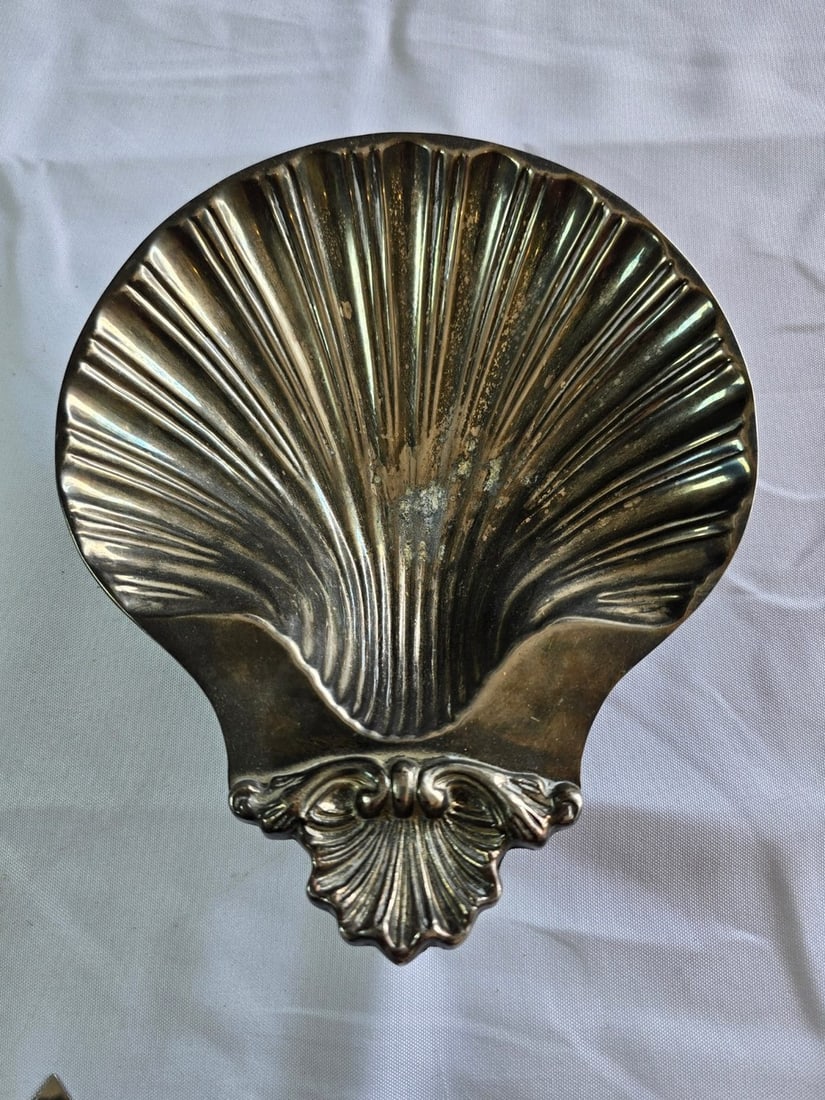 Collection of Decorative Cake and Butter Knives with Silver Plate Dish - 2