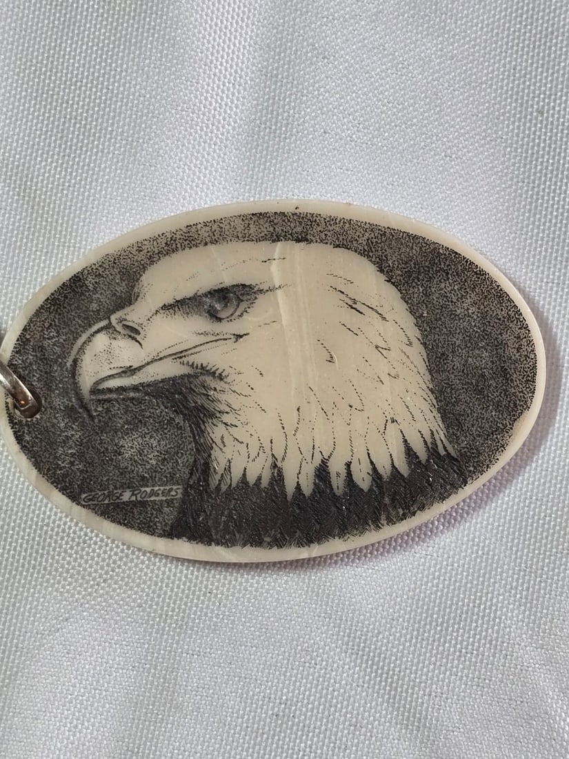 Assorted Decorative Objects including Woven Basket, Glass Ornament, Metal Cat Figurine, and Eagle... - 5