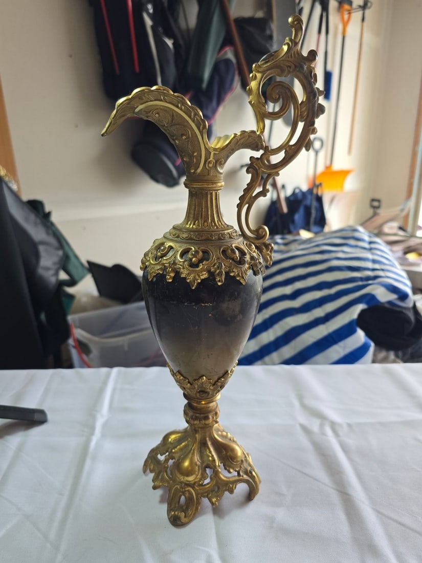 Set of Three Gilt Bronze Ormolu Decorative Urns/Vases - 2