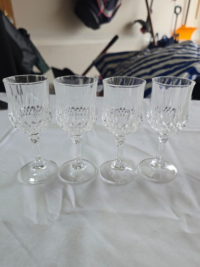 Collection of 10 Pressed Glass Tableware Including Bowls and Stemware - 2