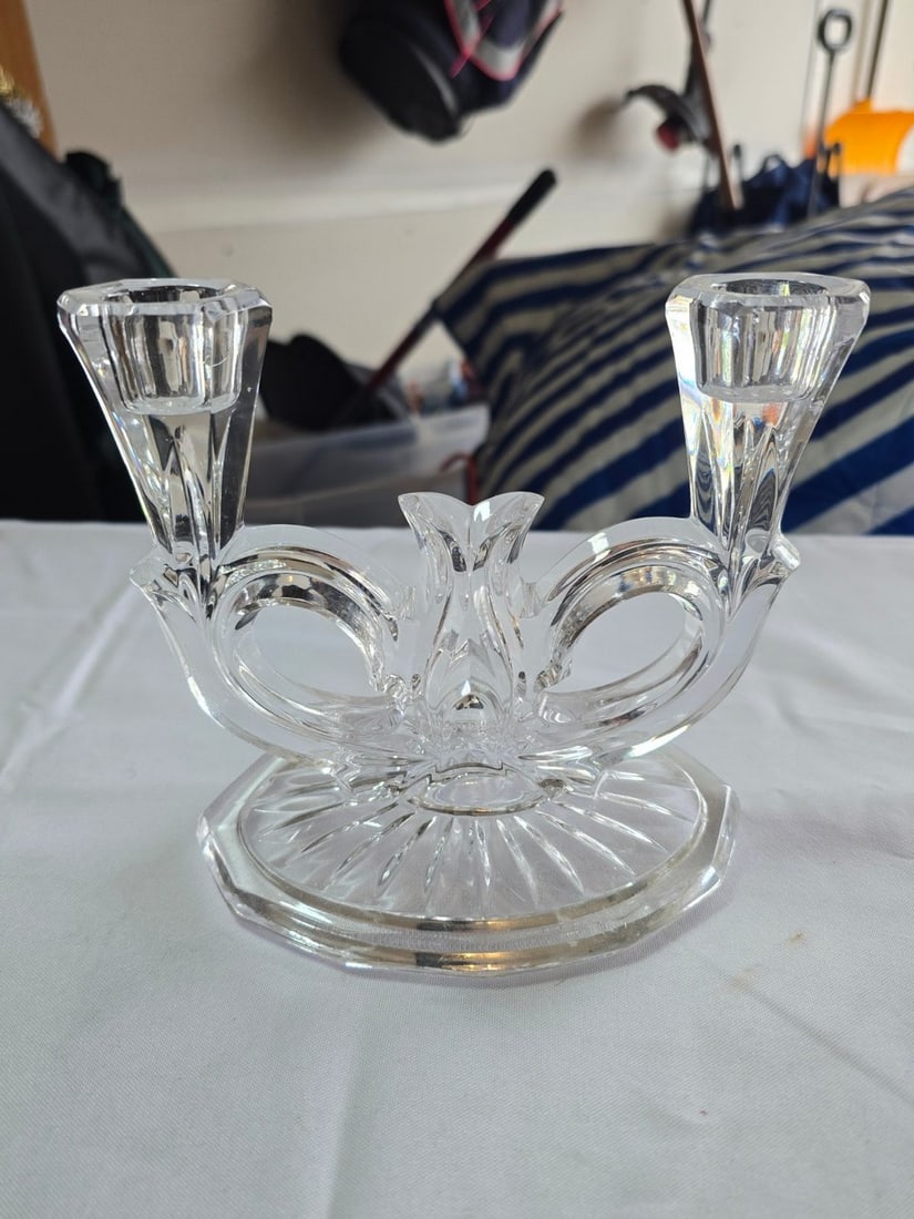 Collection of Five Crystal Candlestick Holders, Various Makers - 2