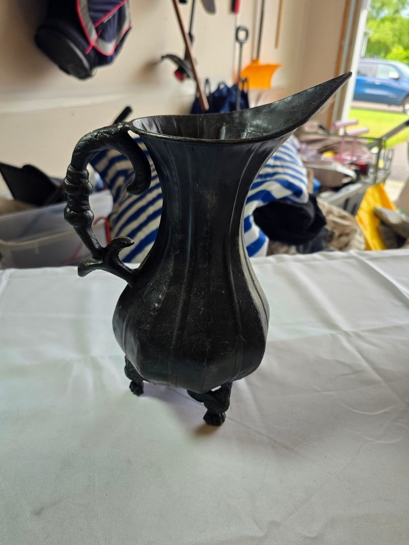Diverse Collection of Decorative Items: Ewer, Gourd Pot, Covered Casserole Dish, and Glass Compot... - 2