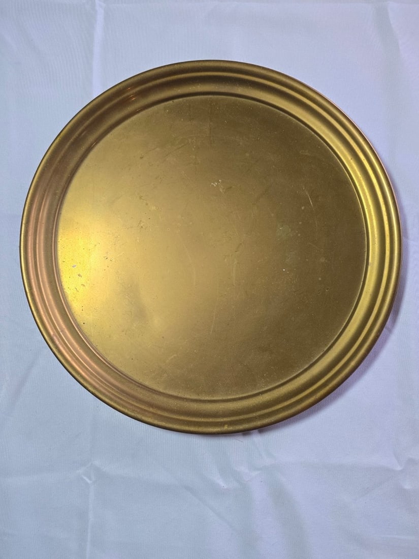 Set of Four Brass Decorative Wall Plates - 5