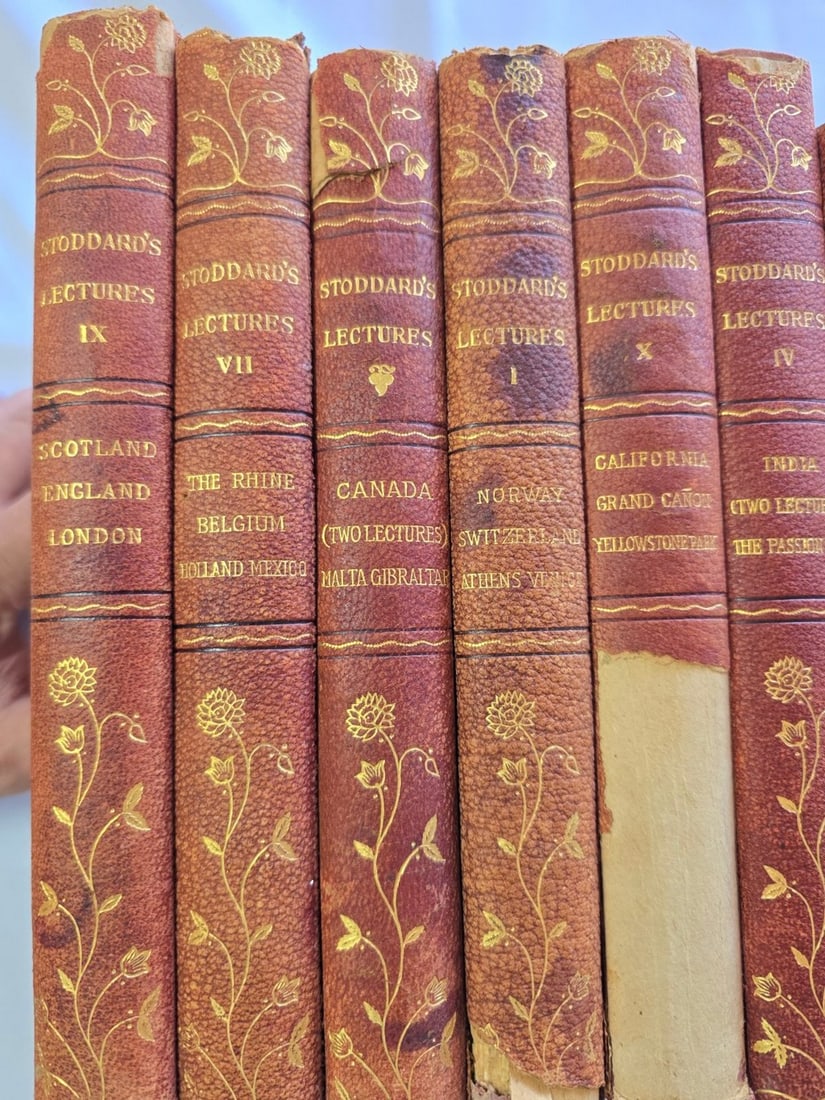 Stoddard's Lectures, A Collection of Leather-Bound Books - 2