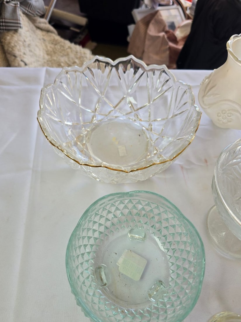 Collection of Assorted Pressed and Cut Glassware - 2