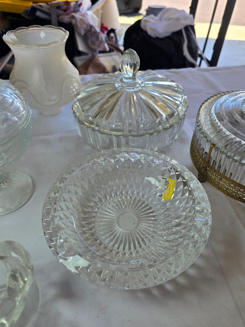 Collection of Assorted Pressed and Cut Glassware - 4
