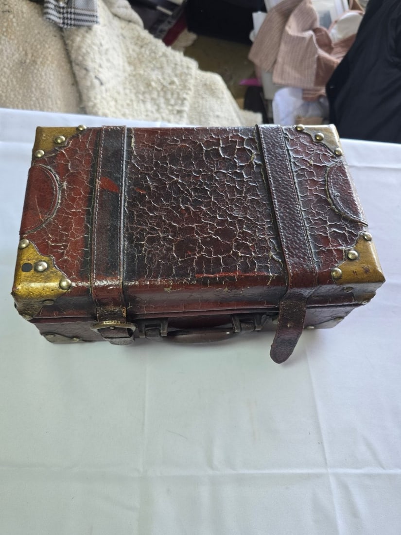 Vintage Hand-Wrought Aluminum Crumb Catcher with Matching Box - 3