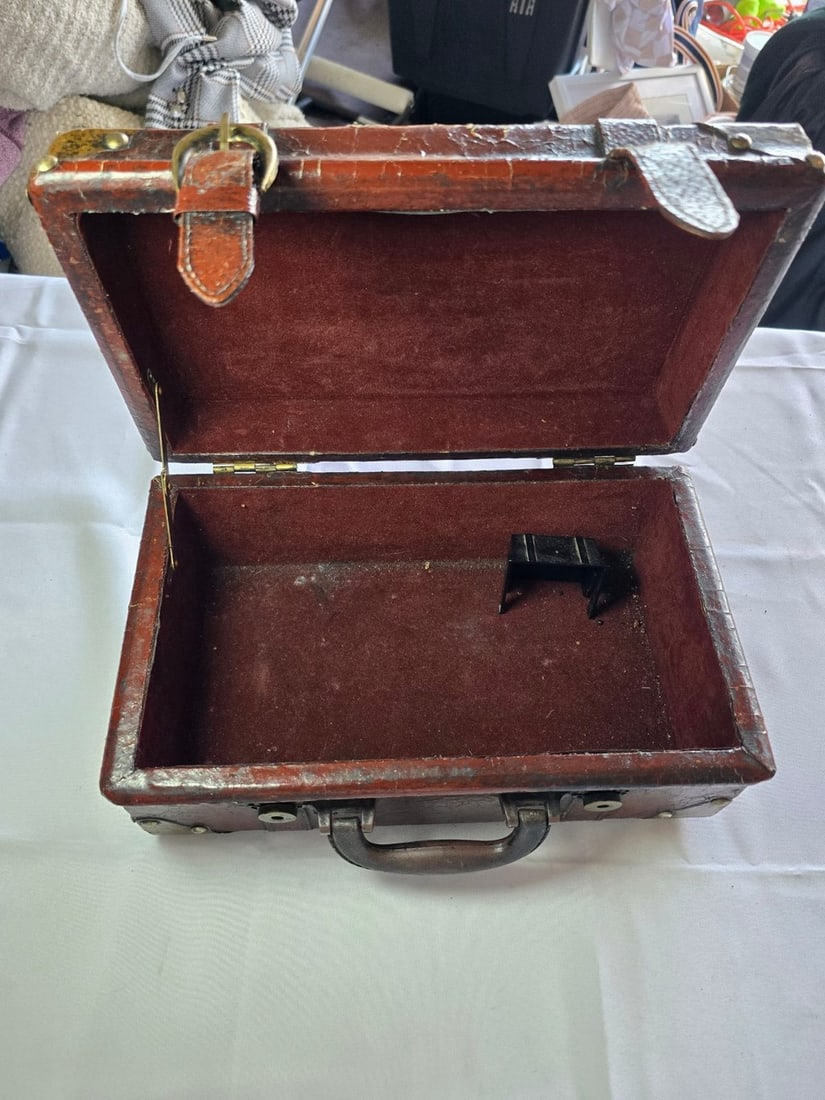 Vintage Hand-Wrought Aluminum Crumb Catcher with Matching Box - 4
