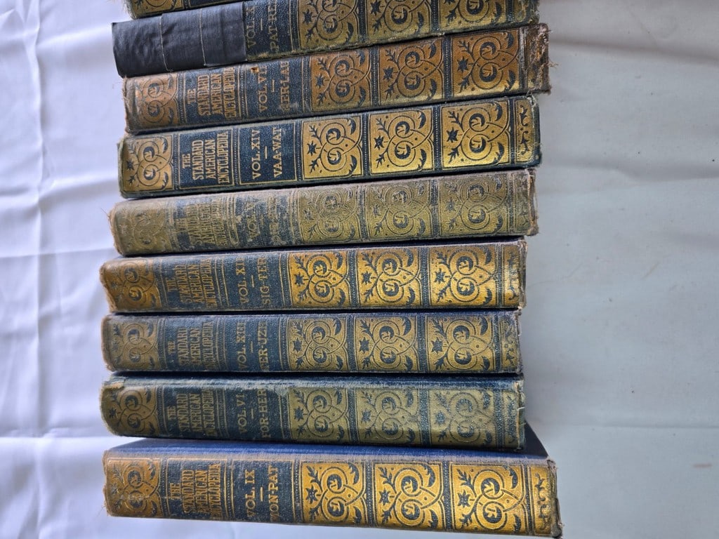 Collection of Antique Reference Books and Encyclopedias, Late 19th - Early 20th Century - 2