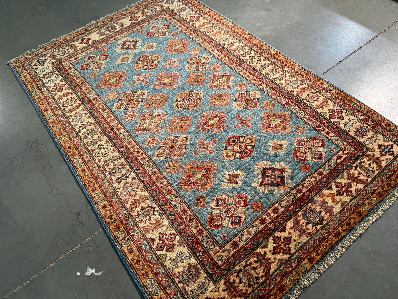 Fine Super Kazak Rug 4.1x6.1 - 6