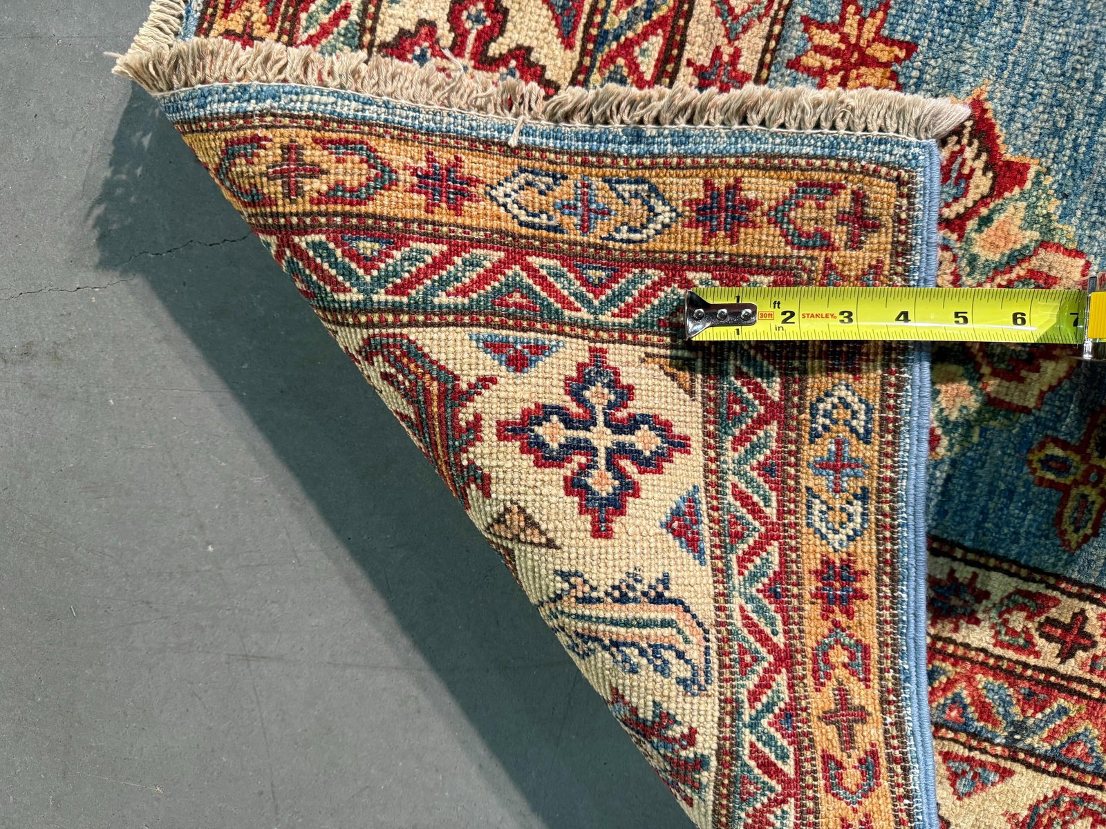 Fine Super Kazak Rug 4.1x6.1 - 7