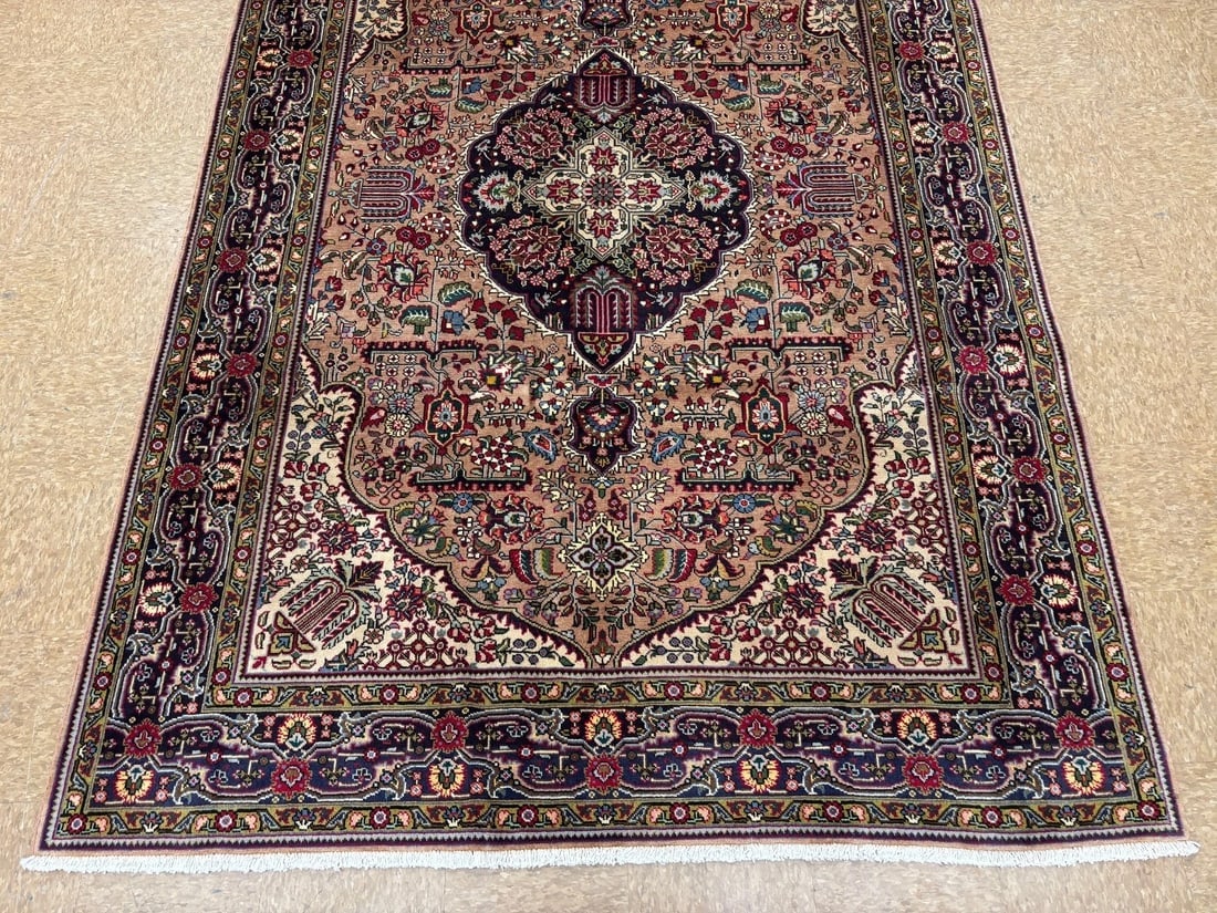Hand Knotted Persian Tabriz Wool Terracotta Oriental Rug Carpet 6'5" x 9'6" - 2