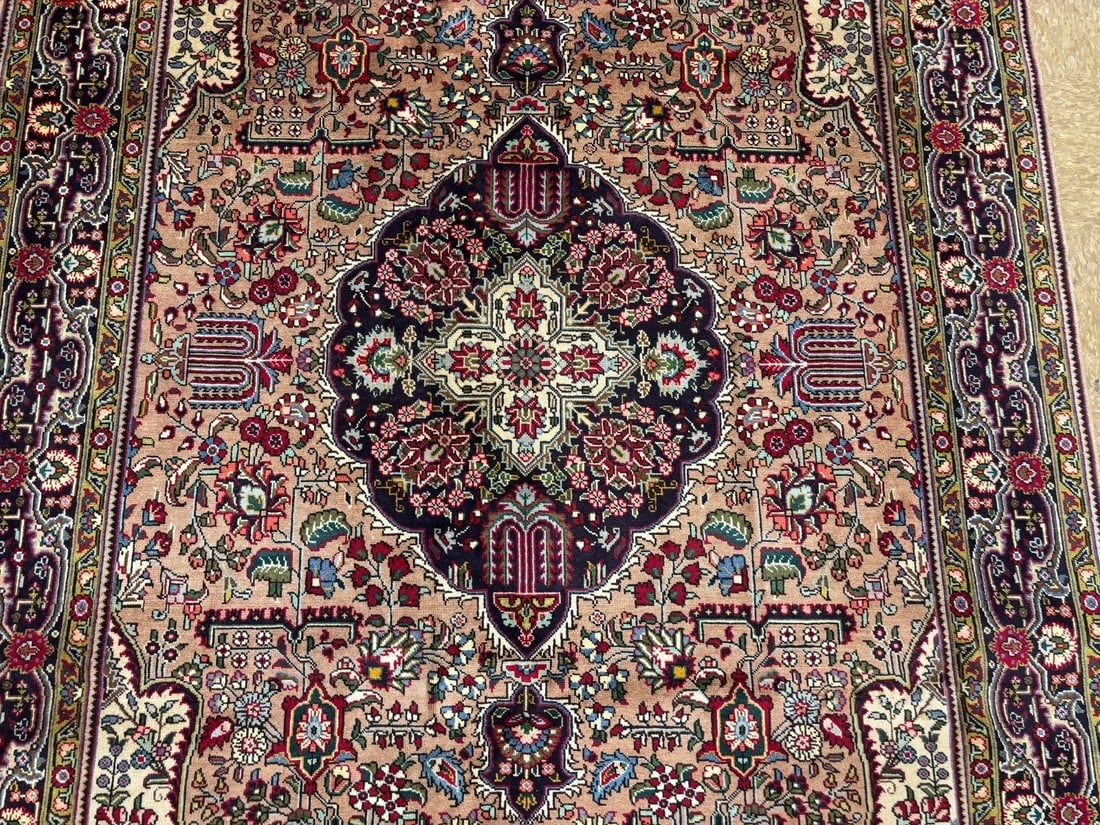 Hand Knotted Persian Tabriz Wool Terracotta Oriental Rug Carpet 6'5" x 9'6" - 3