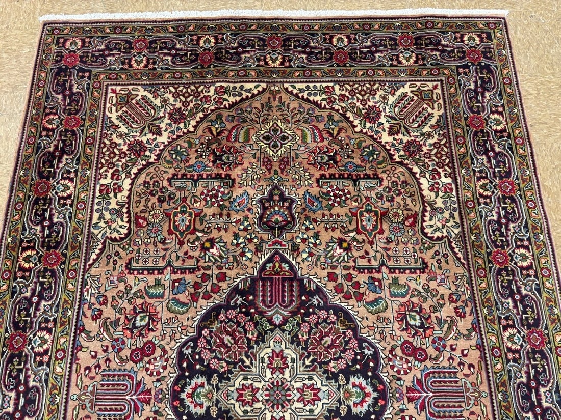 Hand Knotted Persian Tabriz Wool Terracotta Oriental Rug Carpet 6'5" x 9'6" - 4