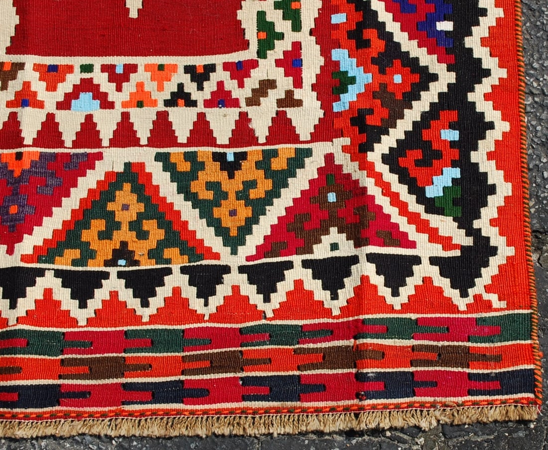 Persain SHRAZ KILIM RUG 3' 9" x 28' - 2