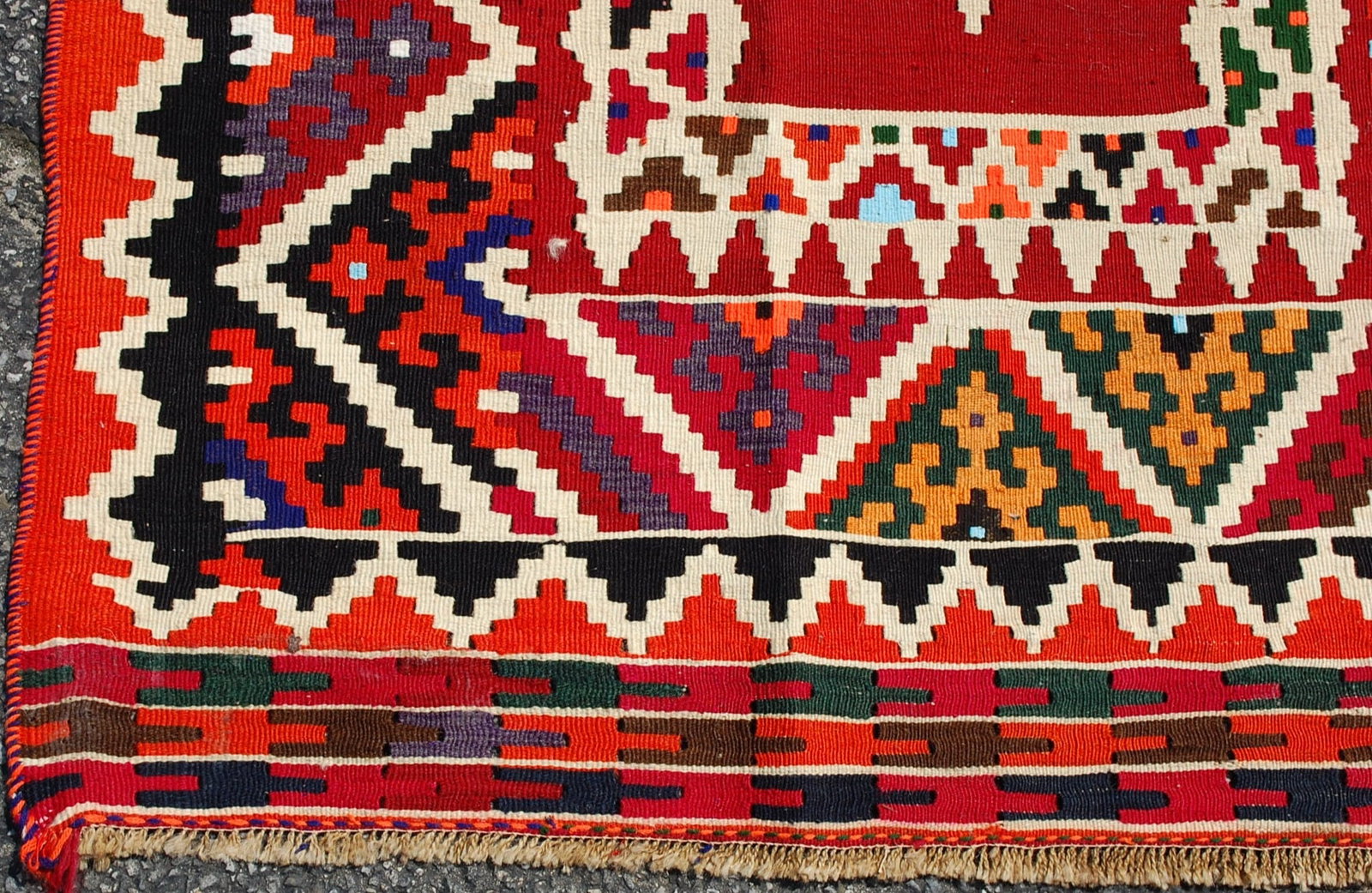 Persain SHRAZ KILIM RUG 3' 9" x 28' - 3
