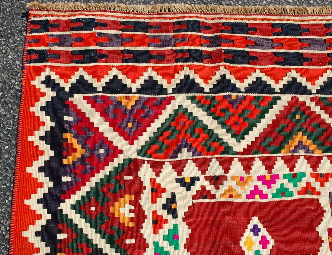 Persain SHRAZ KILIM RUG 3' 9" x 28' - 4