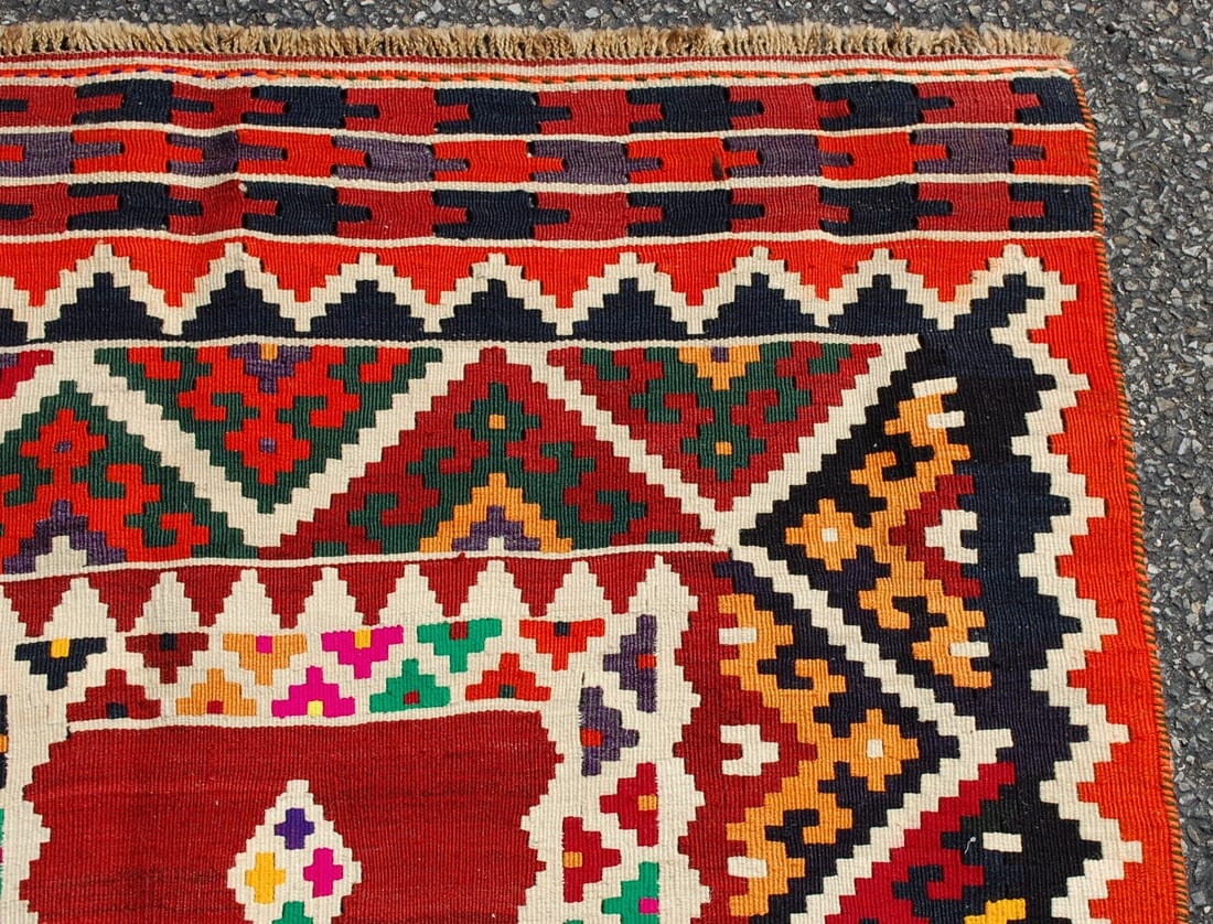Persain SHRAZ KILIM RUG 3' 9" x 28' - 5