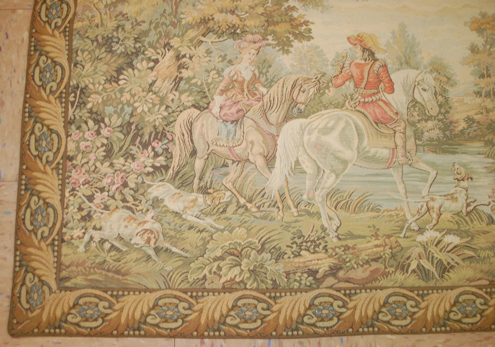 Tapestry French European Hand Loomed Victorian 2'8"X5'7" - 6