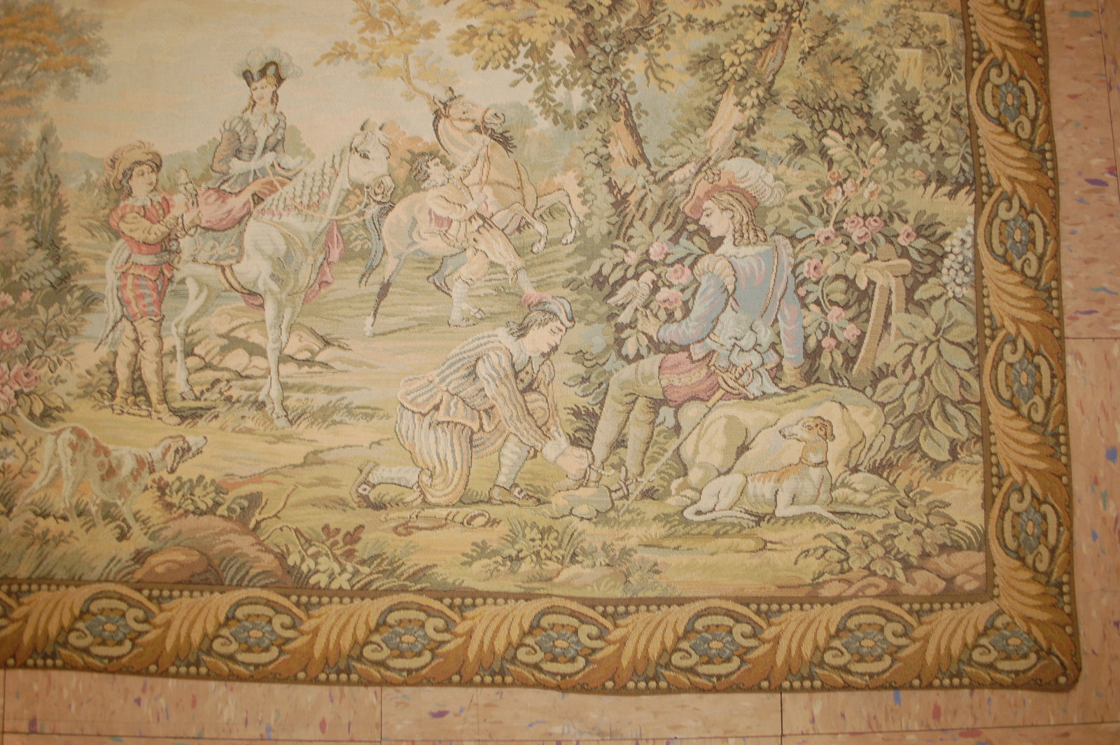 Tapestry French European Hand Loomed Victorian 2'8"X5'7" - 7