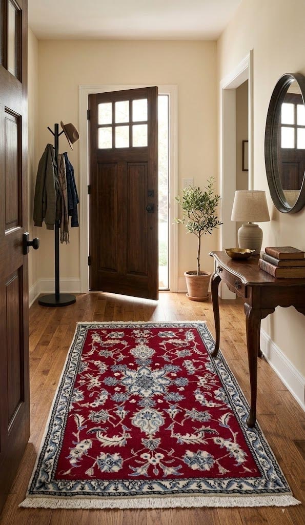 Red Classic 3X5 Nain Kashmar Persian Rug - 3