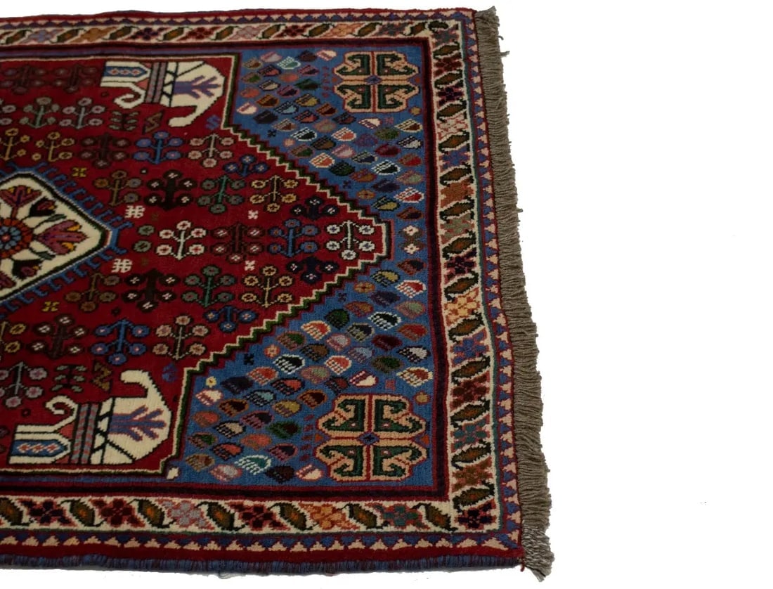 Red Tribal 3X5 Shiraz Persian Rug - 10