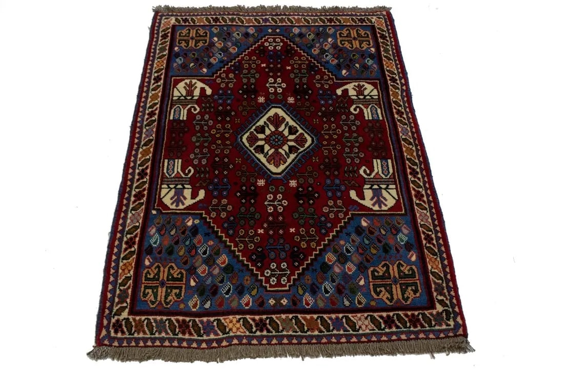 Red Tribal 3X5 Shiraz Persian Rug - 12