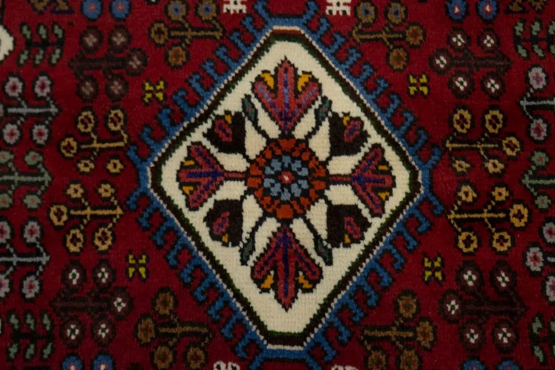 Red Tribal 3X5 Shiraz Persian Rug - 5