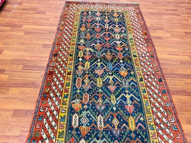 19th Century Gendje Caucasian Rug-3308 - 6