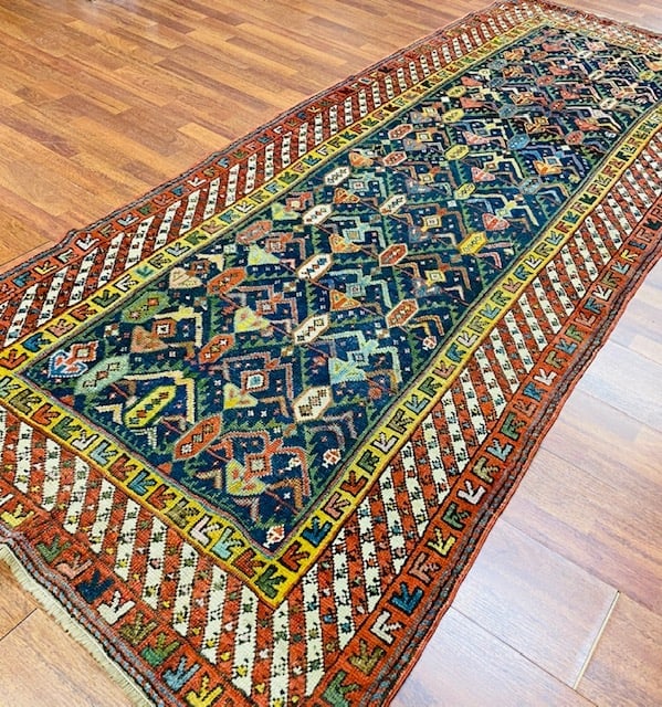 19th Century Gendje Caucasian Rug-3308 - 8