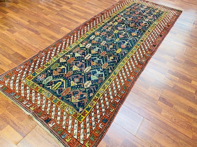 19th Century Gendje Caucasian Rug-3308 - 9