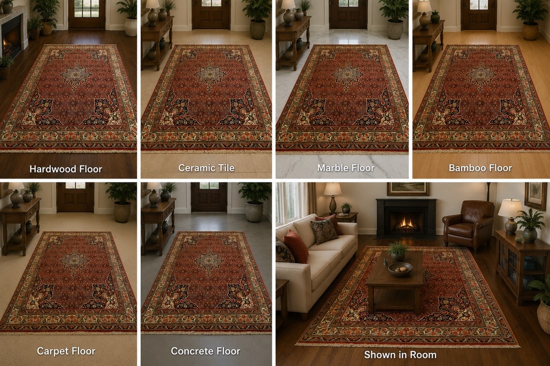 PERSIAN BIJAR 6'8" x 9'10": Title: PERSIAN BIJAR 6'8" x 9'10" Description:ANTIQUE FINE COLORFUL HIGHLY DETAILED CLASSIC VILLAGE WOVEN PERSIAN BIJAR RUG with exact Room size of 6'8" x 9'10" Allover Detailed Herati design field fi