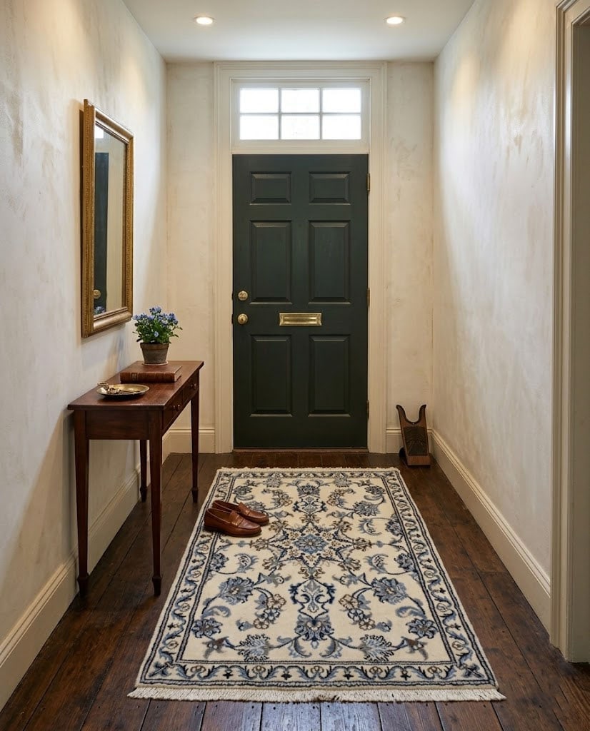 Cream Floral Classic 2'6X4 Nain Persian Rug - 3