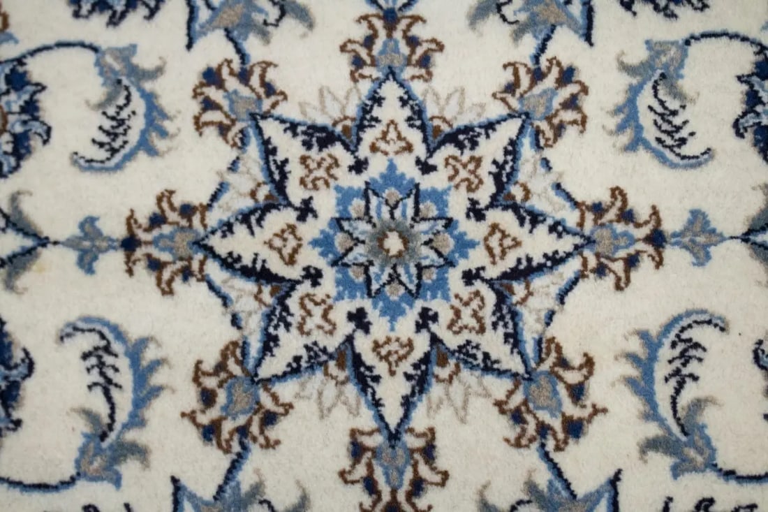 Cream Floral Classic 2'6X4 Nain Persian Rug - 6