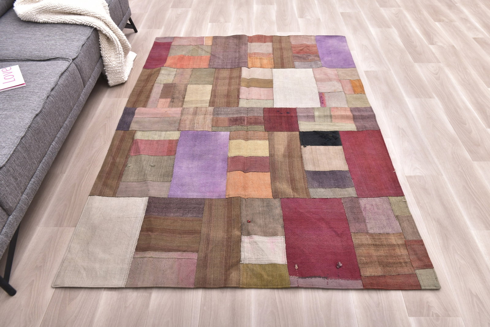 5'2'' x 7'0'' Tulu Filikli Kilim Rug - 240402 - 3