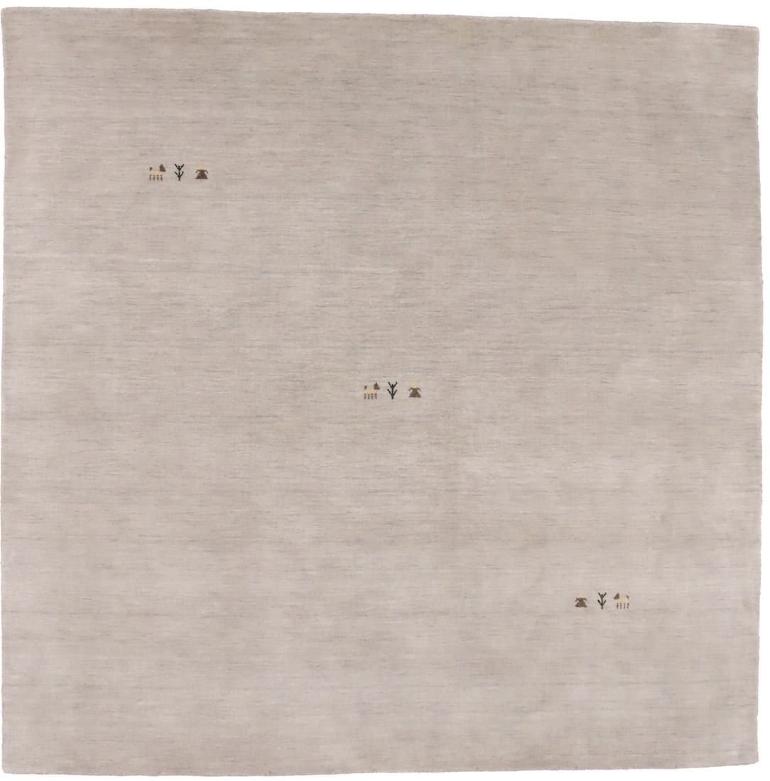 Greige Tribal 6X6 Gabbeh Modern Square Rug - 2