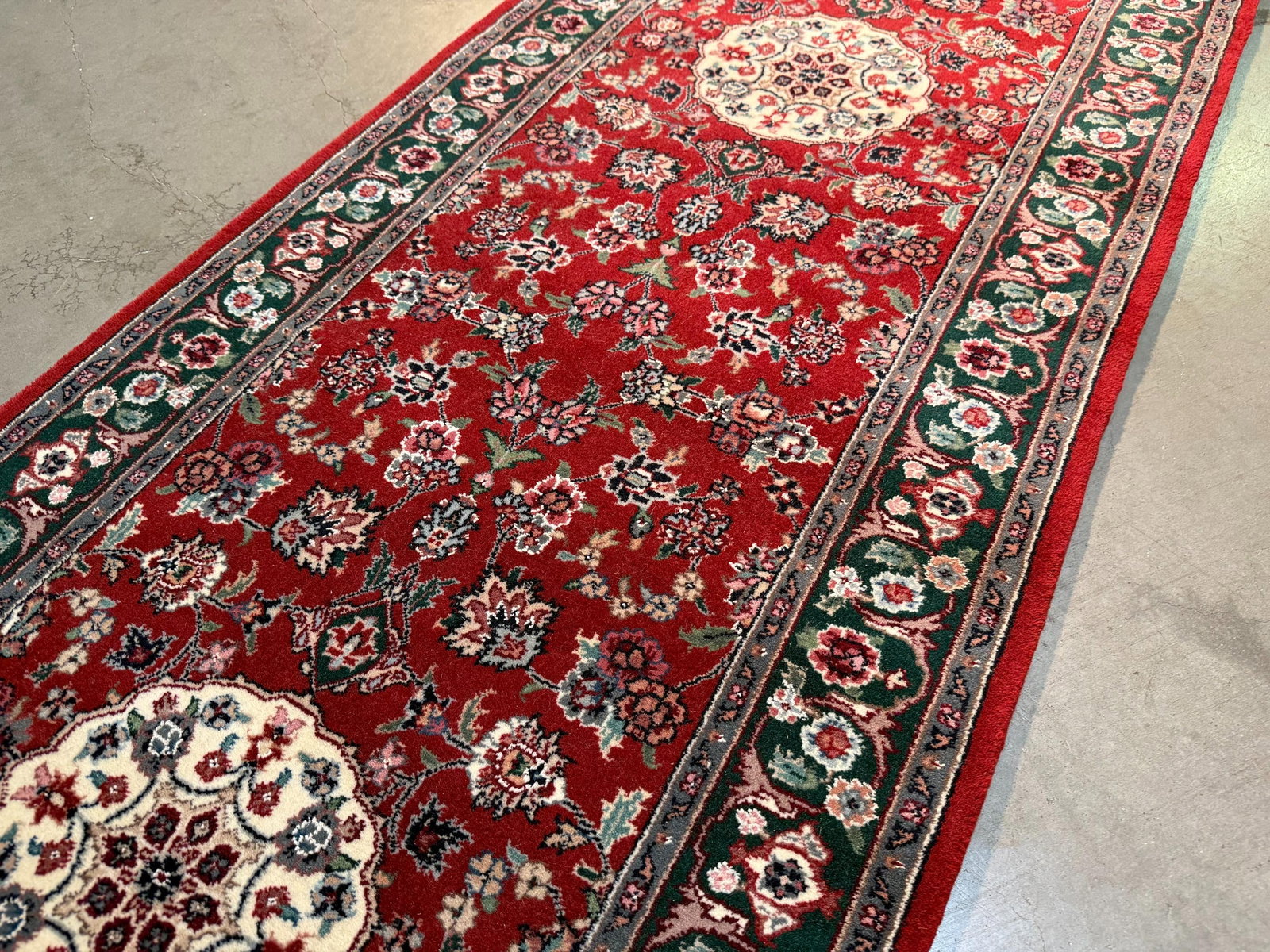 Fine SilkandWool Tabriz Runner 2.6x10' - 8